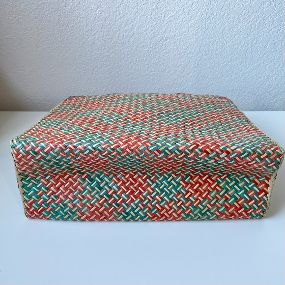 Vintage Woven Straw Tote Market Bag - Picture 5 of 11